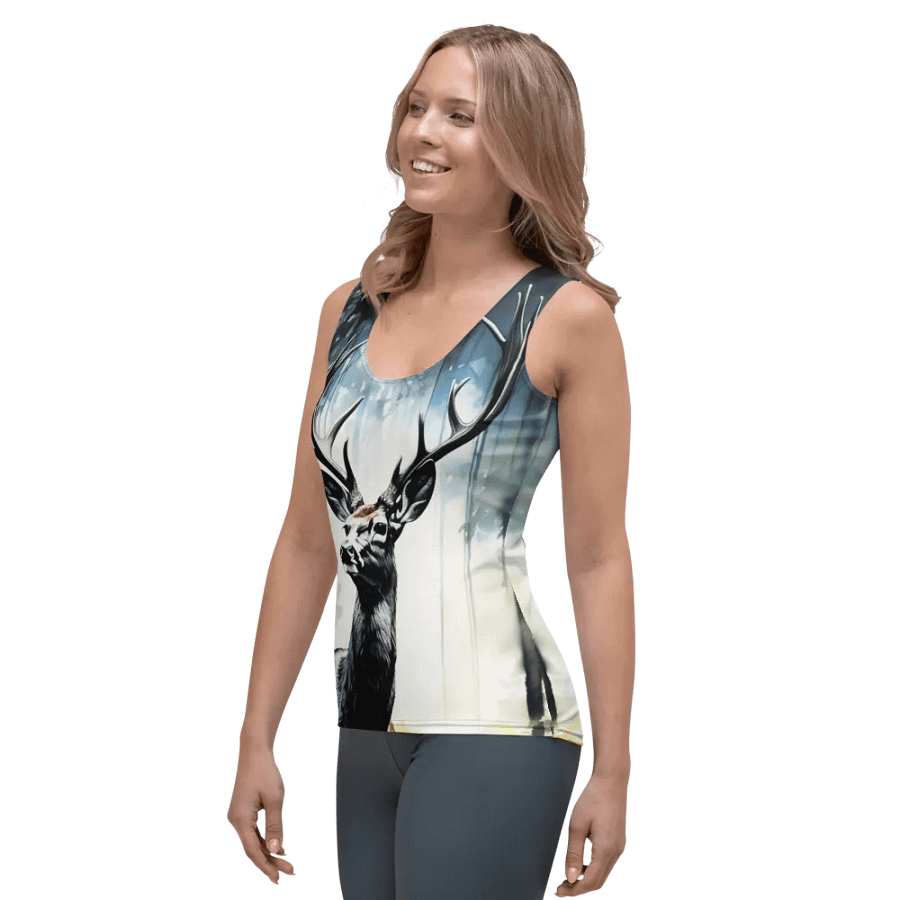 All-Over Printed Tanktop by Sublicolor - Deer green product image (3)