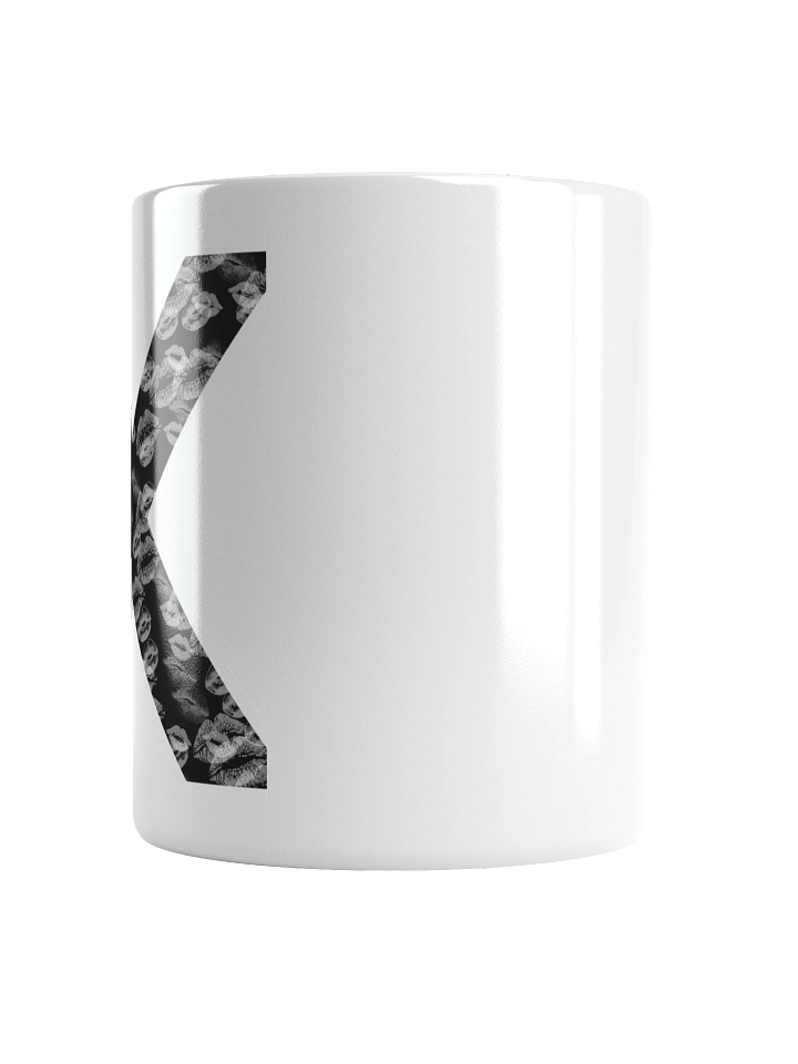 Black X White Lipstick Kisses | Glossy White Mug product image (2)
