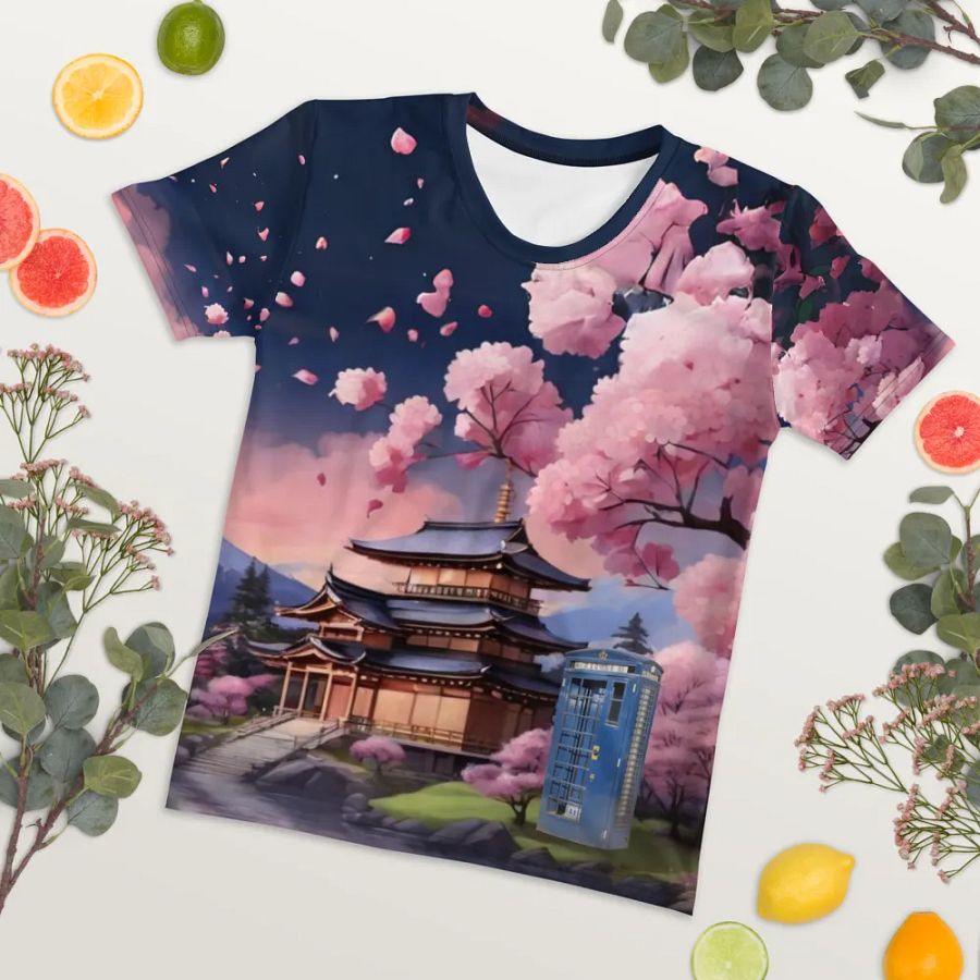 Dr Who Tardis in Japan All Over Print T-shirt product image (10)