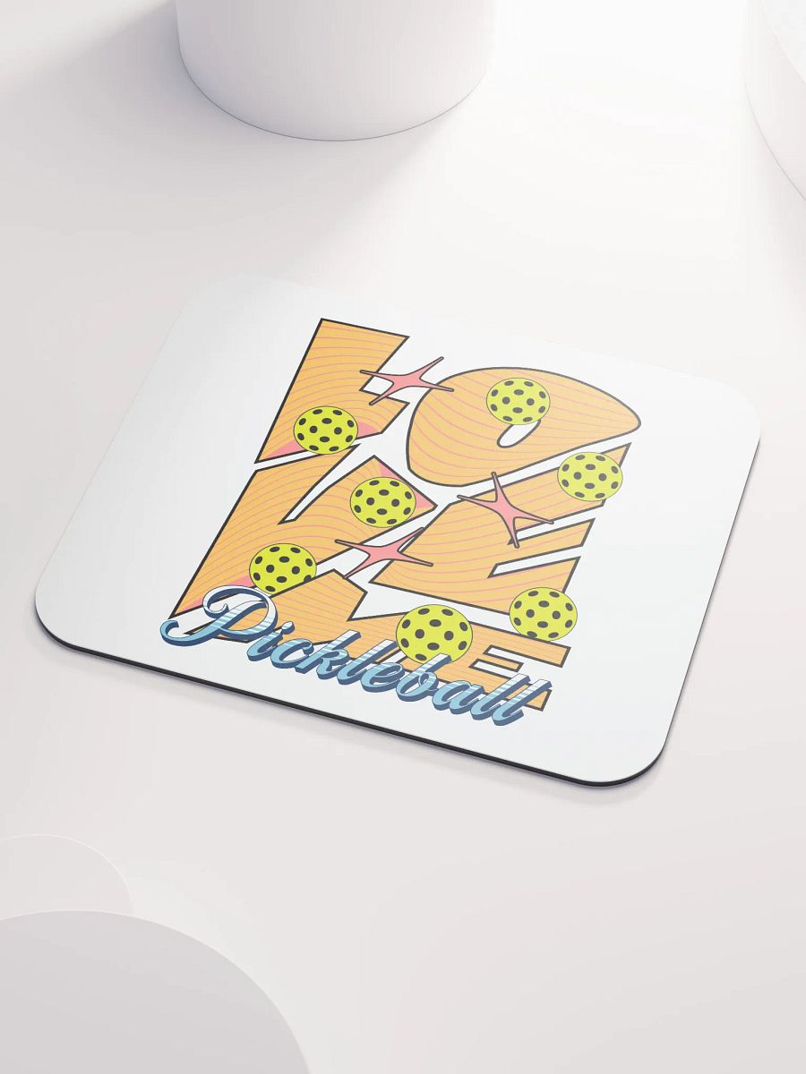 Love Me Pickleball Orange Wood Mouse Pad product image (3)