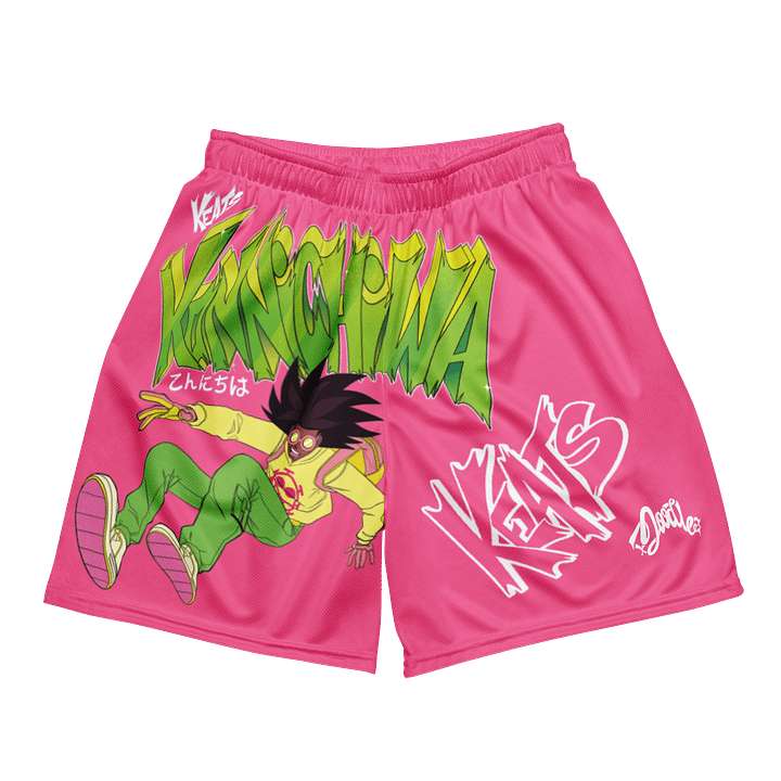 KONNICHIWA - Pink Mesh Shorts (with pockets) product image (1)