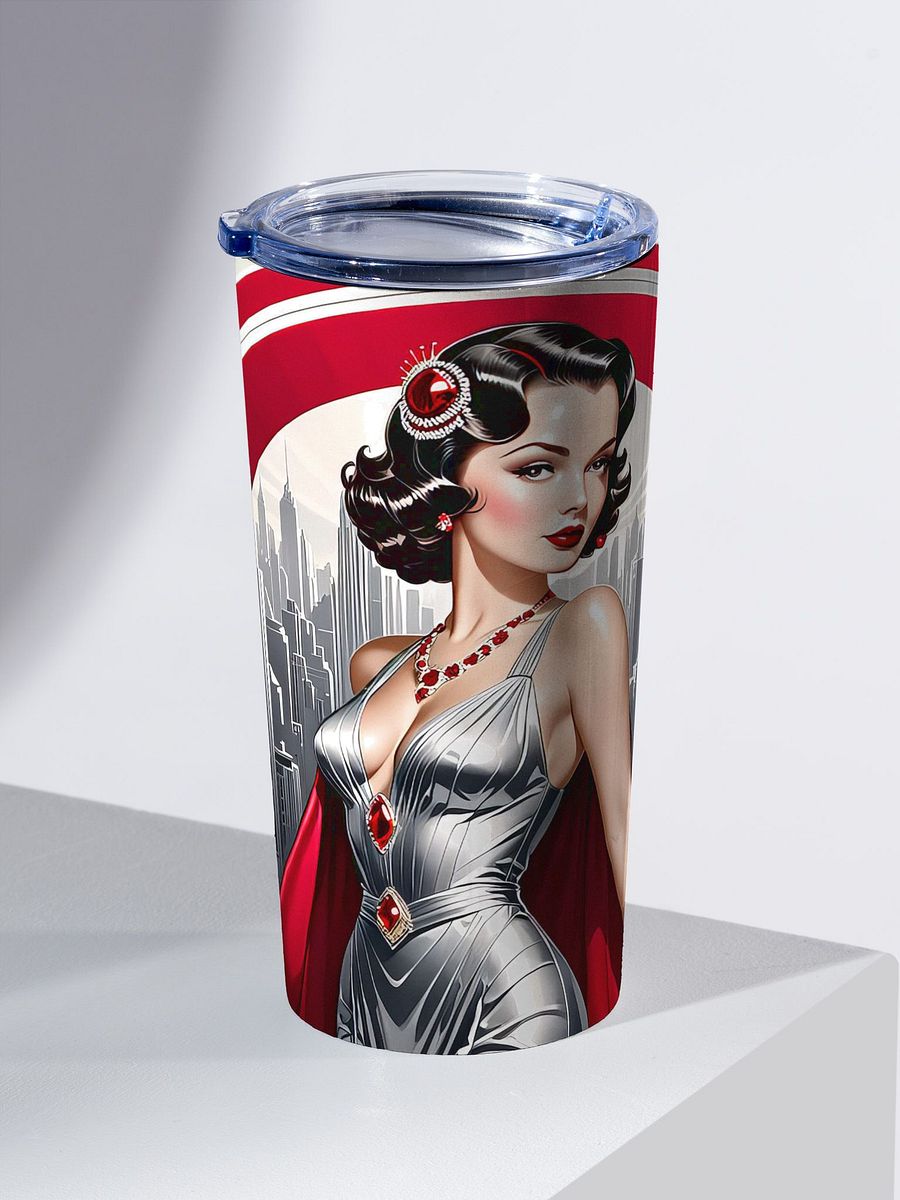 Art Deco Flapper Girl 20 oz Stainless Steel Tumbler - v5 product image (3)