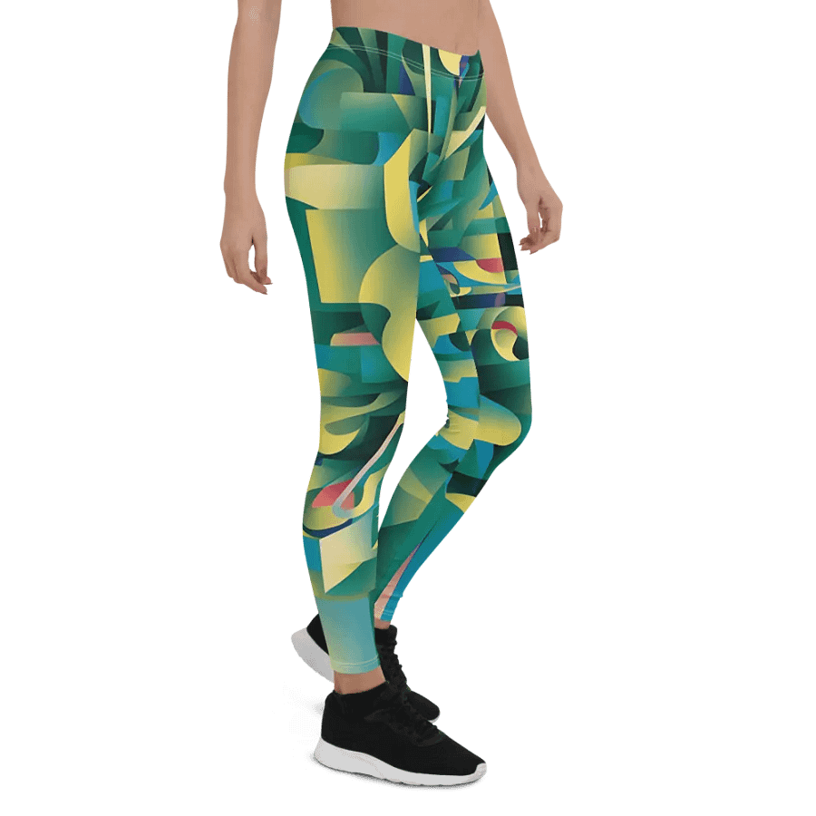 Abstract Lithographic Pattern Design leggings - V8 product image (7)