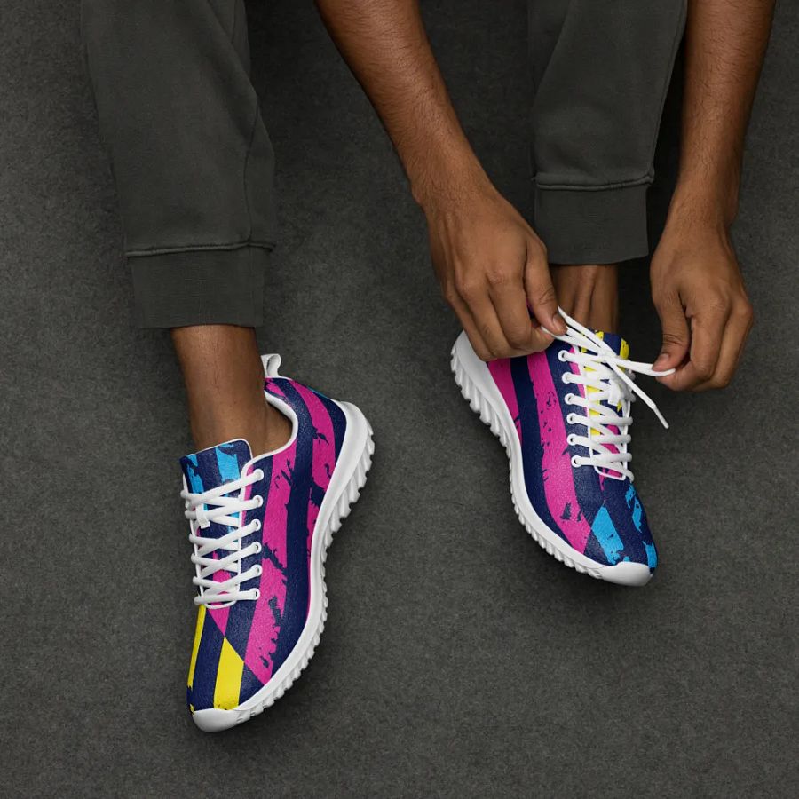 Grunge Stripes Men's Athletic Shoes product image (12)
