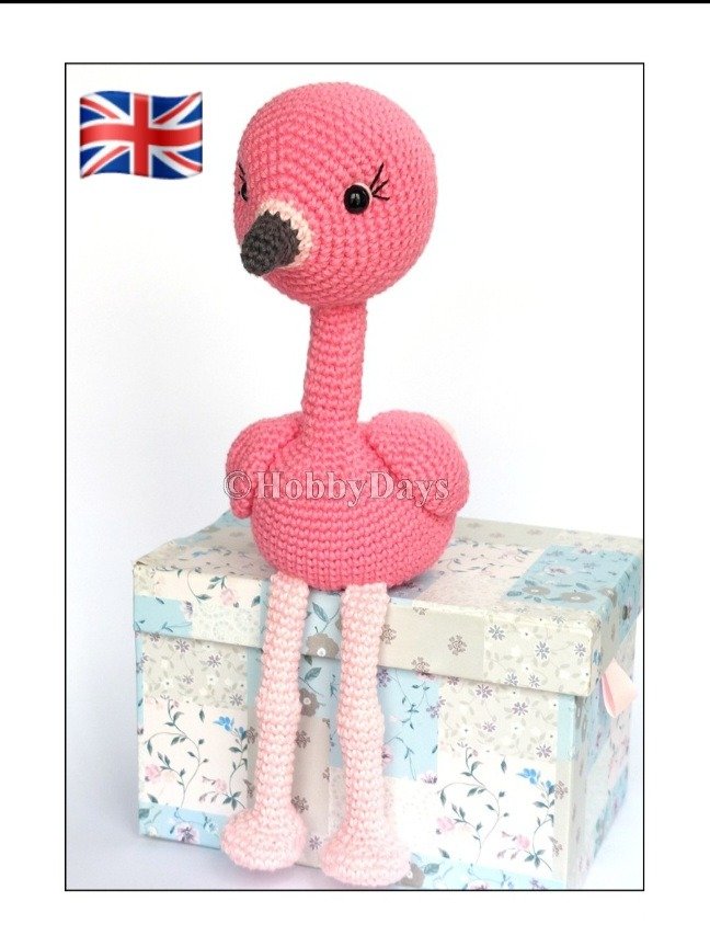 UK PATTERN - Amigurumi Crochet Flamingo product image (1)