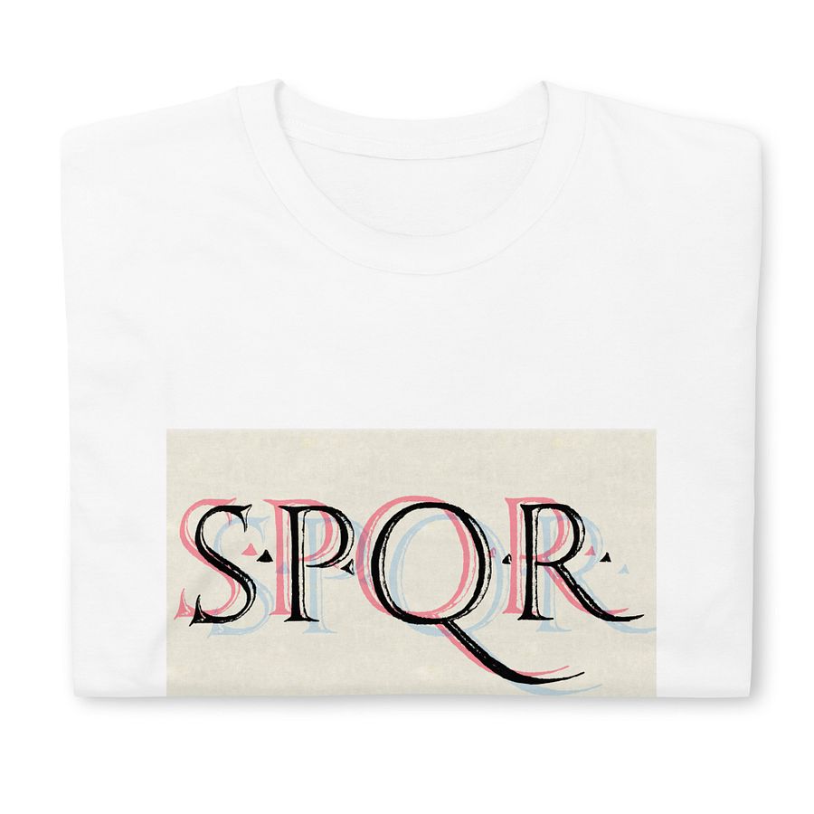 SPQR Roman Senatus Populus Que Romanus, White T-Shirt product image (2)