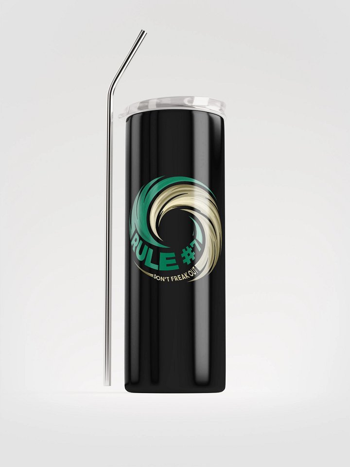 Rule #7 Stainless Steel Tumbler Green and Gold product image (1)