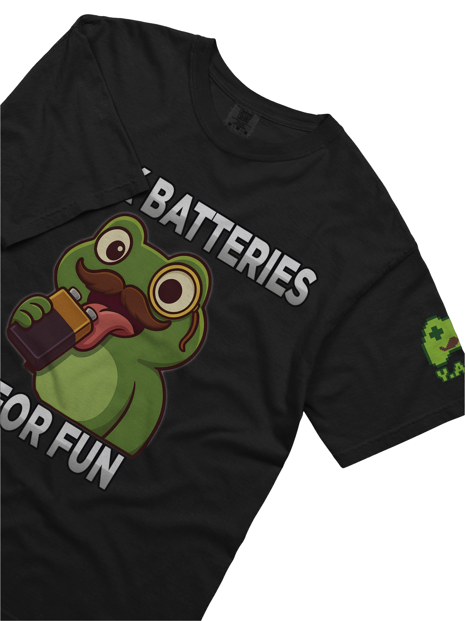 Whimsical Battery-Licking Frog T-Shirt product image (25)