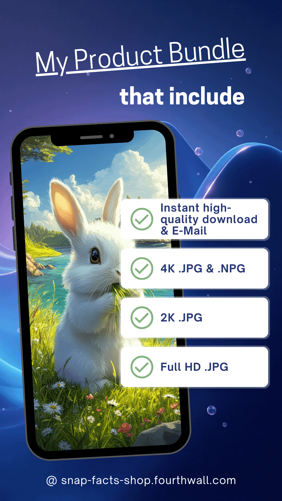 Happy meadow bunny at the glittering lake product image (2)