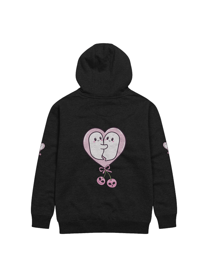 Cute Ghosts in Love Hoodie – Pink Heart & Cherries product image (14)