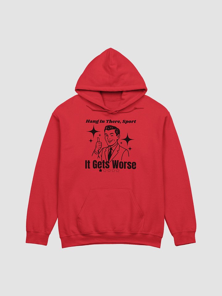 Hang in There, Sport – 1-Star Review Graphic Hoodie – Dark Humor Gildan Heavyweight Tee product image (1)