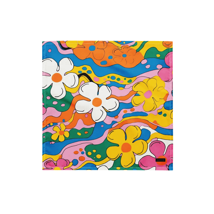 Retro Floral Garden Bliss All-Over Print Bandana product image (1)
