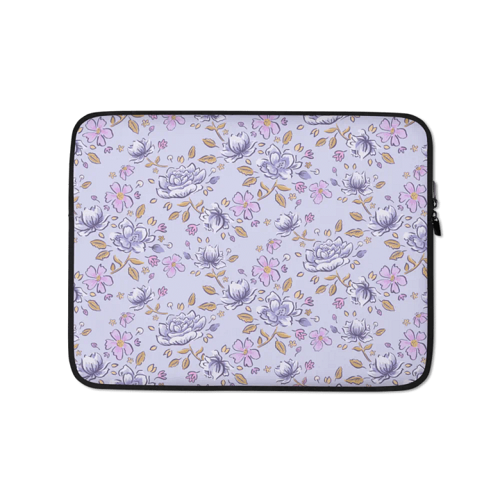 Flowers Galore Laptop Sleeve - Blue product image (1)