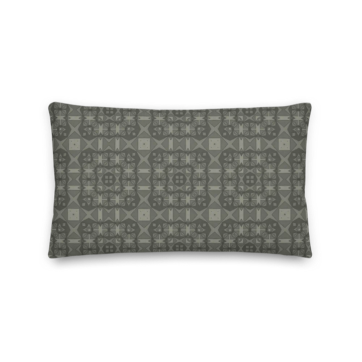Gray tartan premium pillow (Reversible and in 3 sizes/shapes) product image (1)