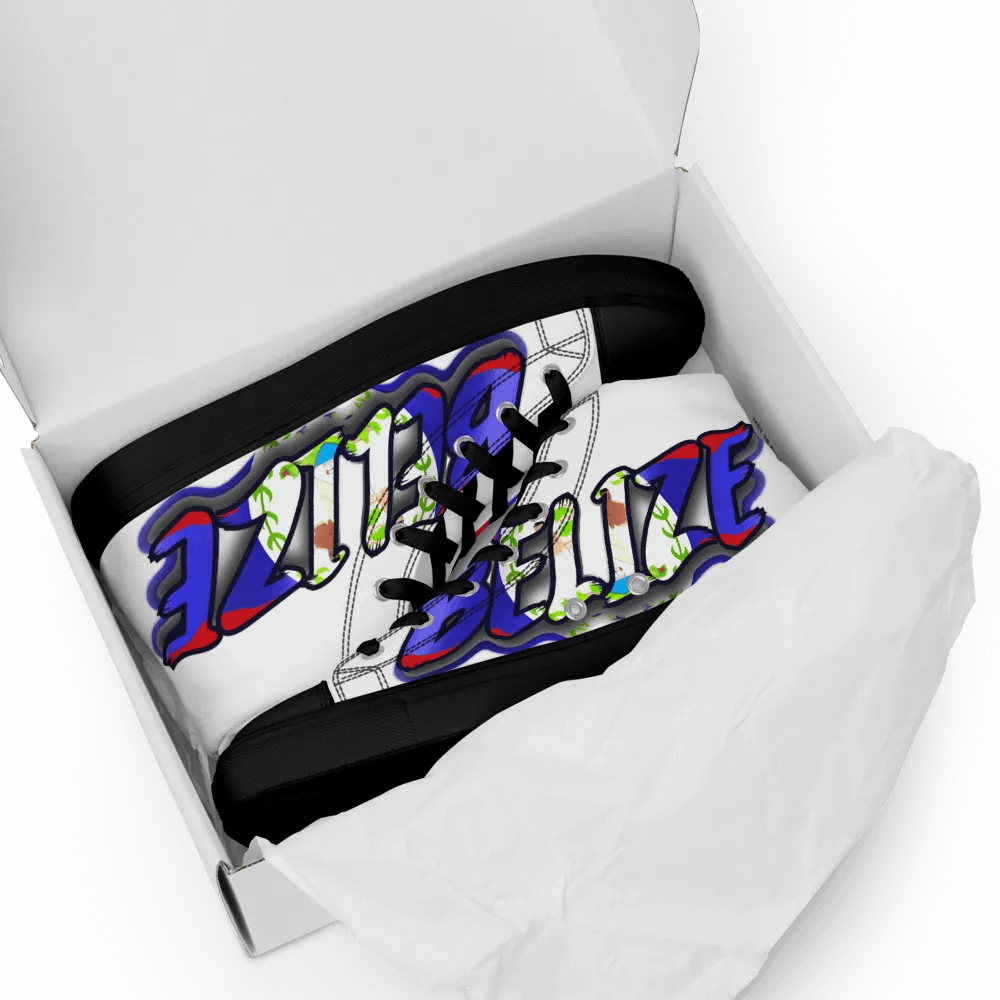 Belize @43 Independence Day Women's High Top Canvas Shoes product image (11)