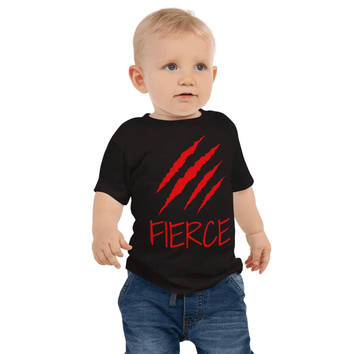 Toddlers 'Fierce' T-Shirt (black) with Bold Cat Scratch Design - Unleash Their Wild Side