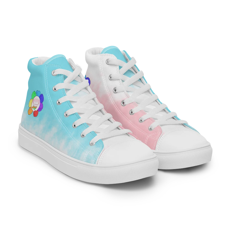 Pastel Blue, Pink and White Flower Sneakers product image (39)