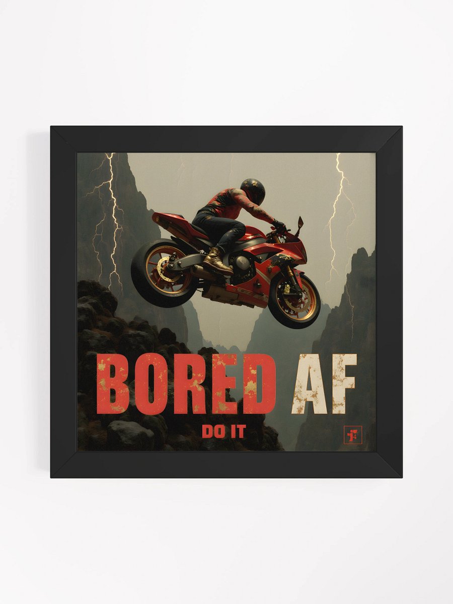 Mountain Moto Art Print – Bored AF Adventure Matte Poster product image (5)