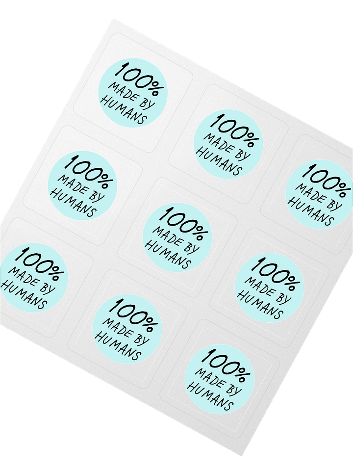"100% Made By Humans" sticker product image (2)