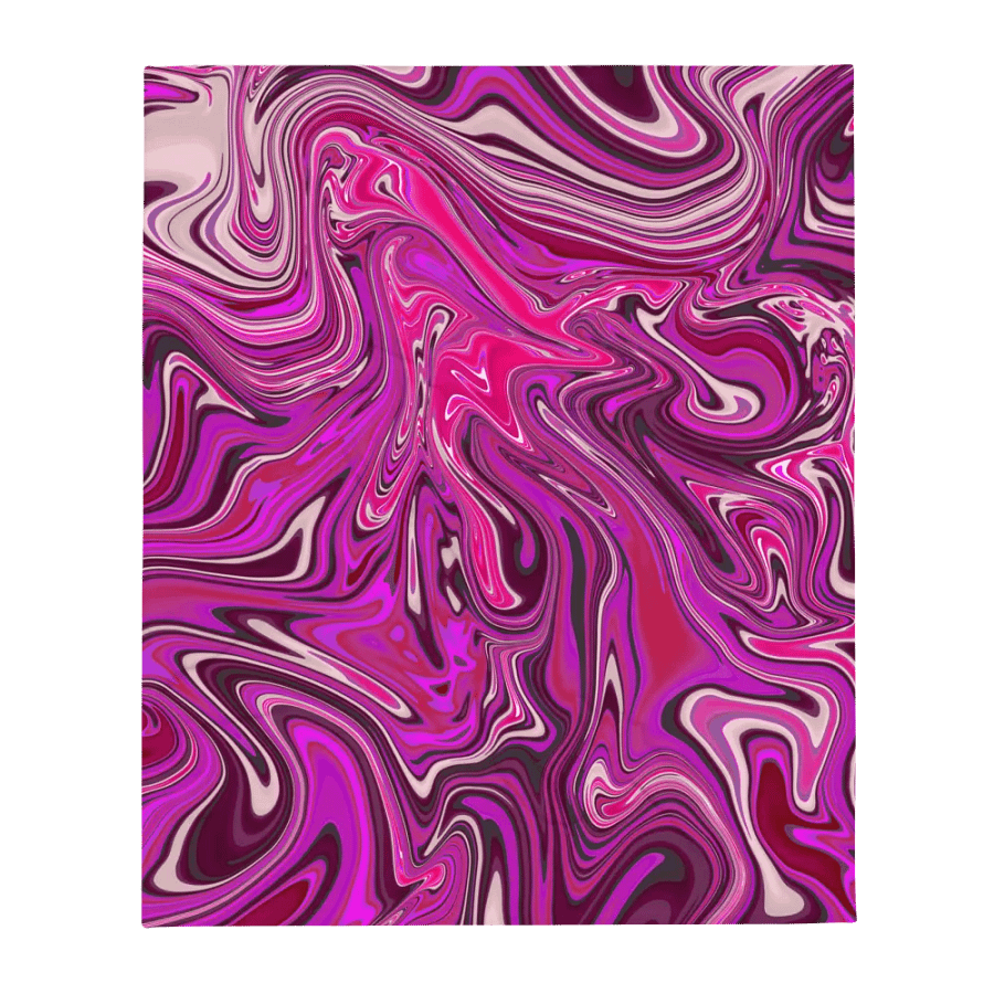 Throw Blanket - Pink and Purple Digital Fluid Art product image (3)
