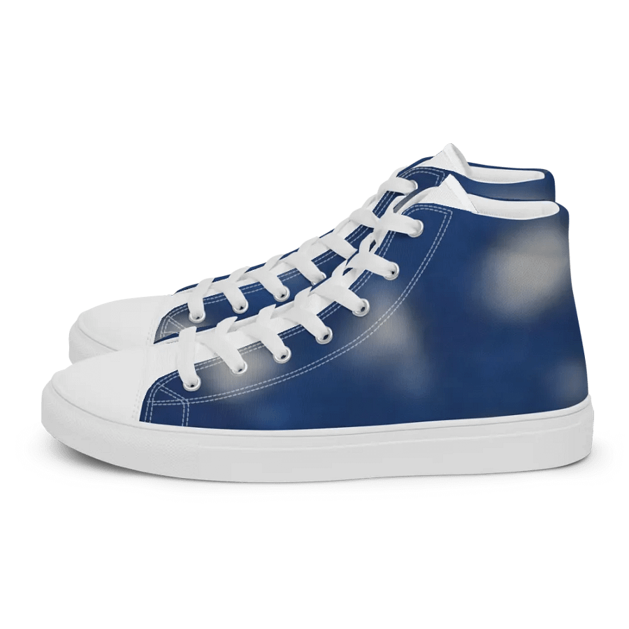 Men's cloudy blue high top canvas art sneakers / cloudy product image (6)
