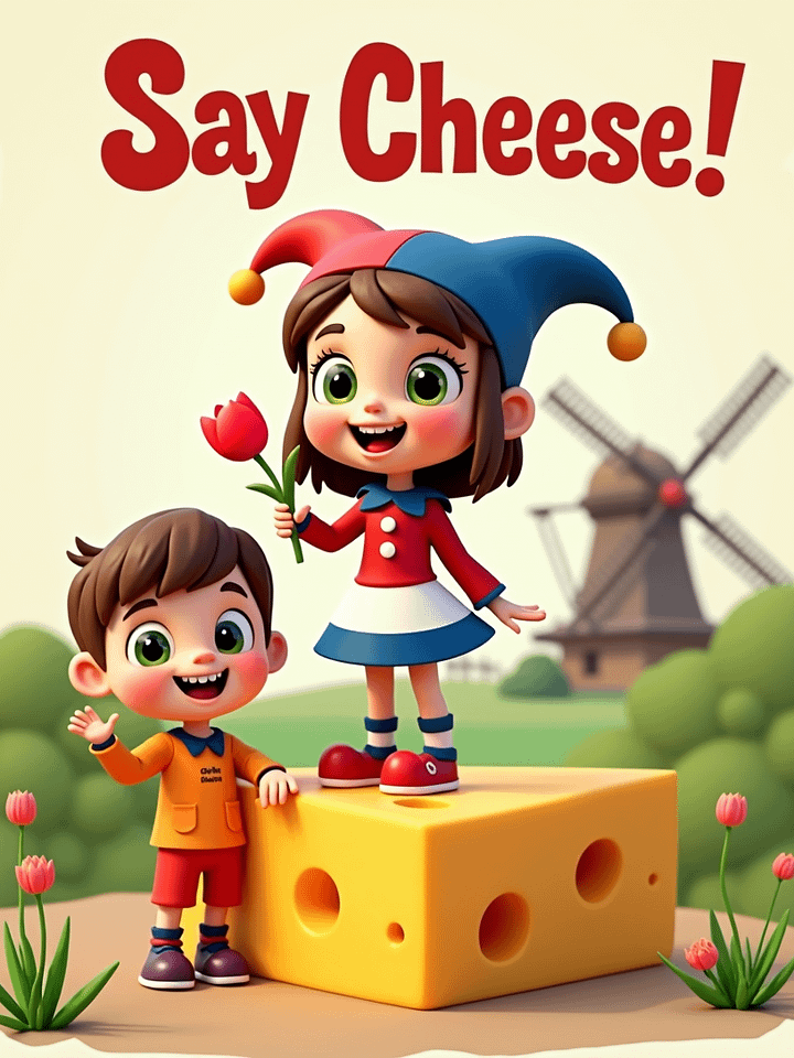 JJessyJesty Downloadable Poster – Cheese & Smiles from the Netherlands product image (1)