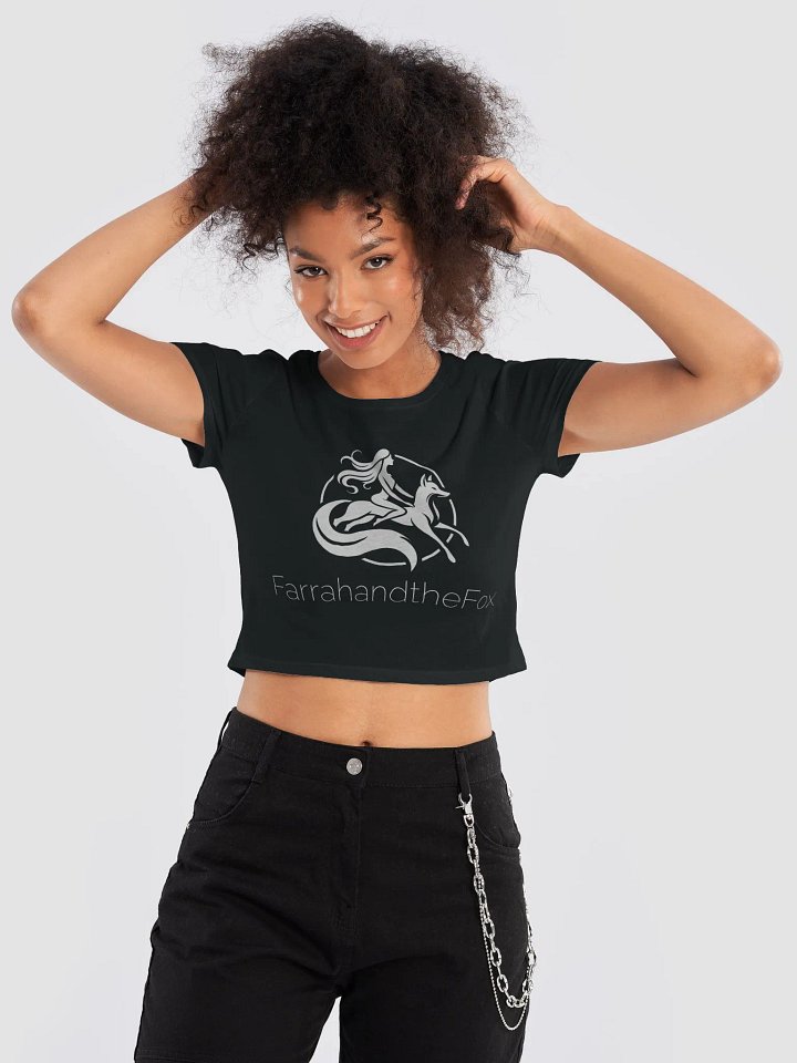 FarrahandtheFox Women's Black Crop Top Tee product image (1)