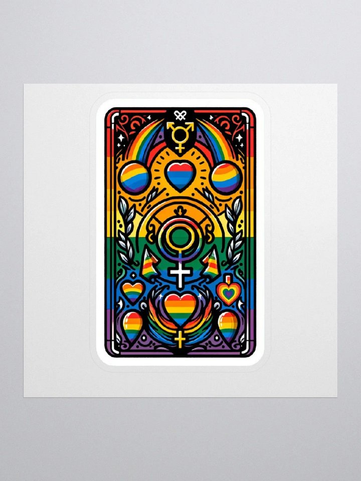 LGBTQIA+ Tarot Card Sticker-Tarot Sticker-Rainbow Style product image (3)