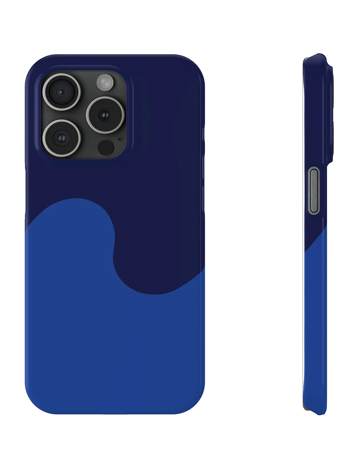Deep Sea Blue Minimal Wave iPhone Case product image (1)