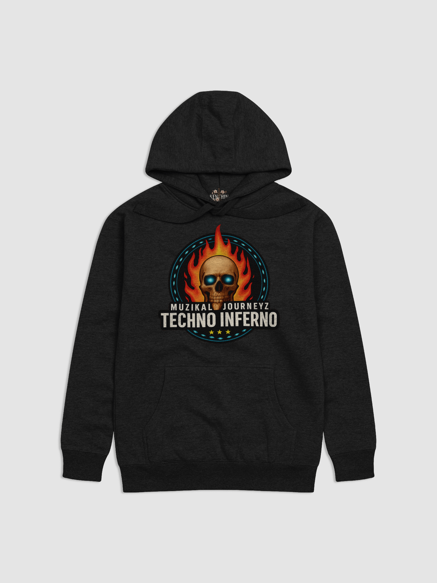 Techno Inferno Skull Hoodie product image (1)
