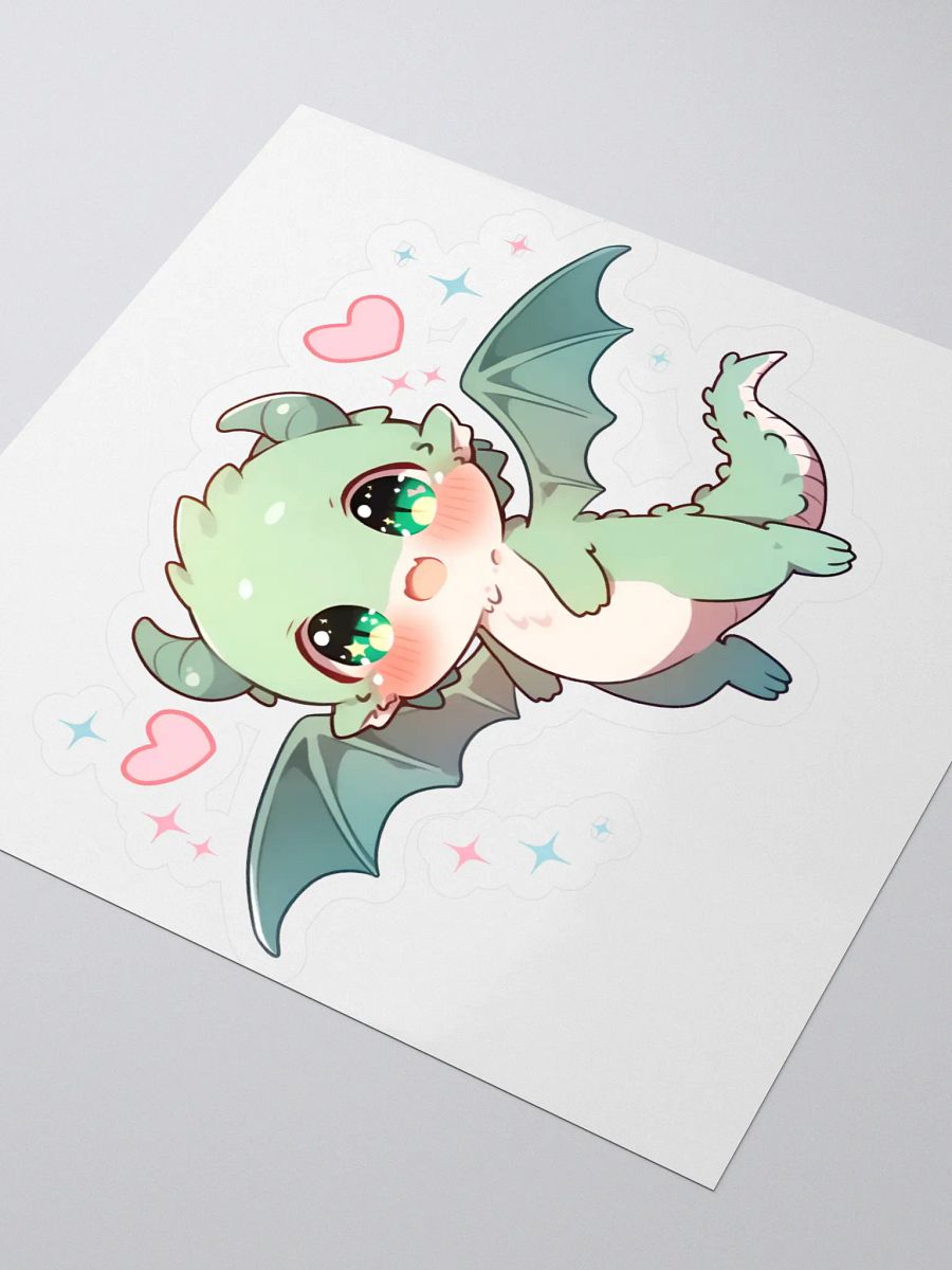 Cute Baby Dragon Sticker | Kawaii Fantasy Creature Decal | Adorable Chibi Dragon Vinyl Sticker for Laptop, Water Bottle, Planner product image (3)