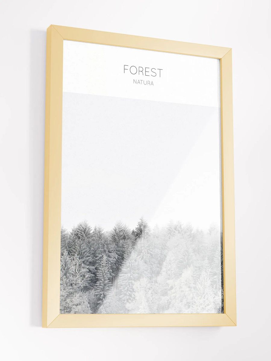 Natura Forest Winter Landscape Poster – Framed Tranquil Nature Wall Art | Minimalist Snowy Scenery | Premium Décor for Homes and Offices product image (5)