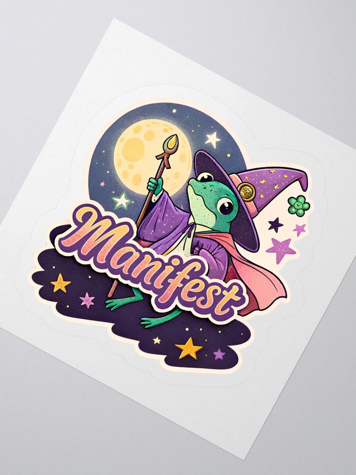 Manifest Wizard Frog Kiss Cut Sticker product image (6)