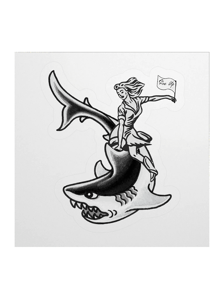 Shark Rider Cut Stickers product image (2)