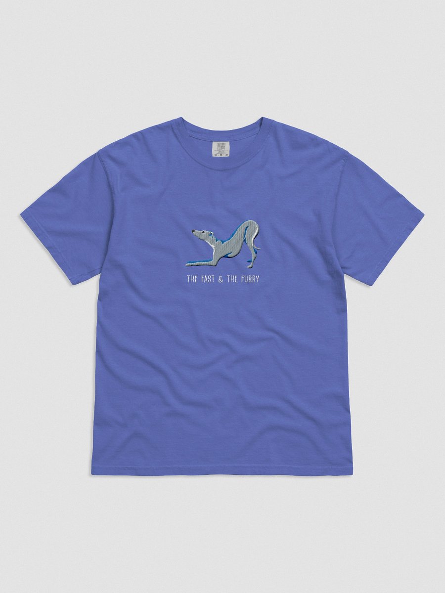 The Fast & The Furry T-Shirt(Embroidered) of an Italian Greyhound(Blue) product image (41)