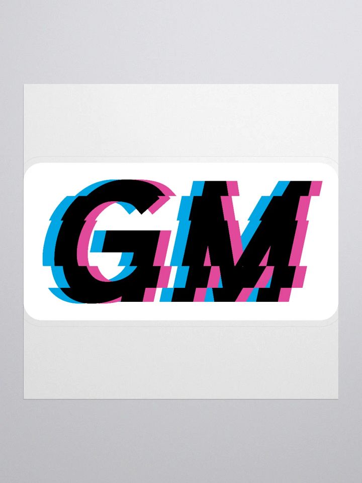 White GM Sticker product image (1)