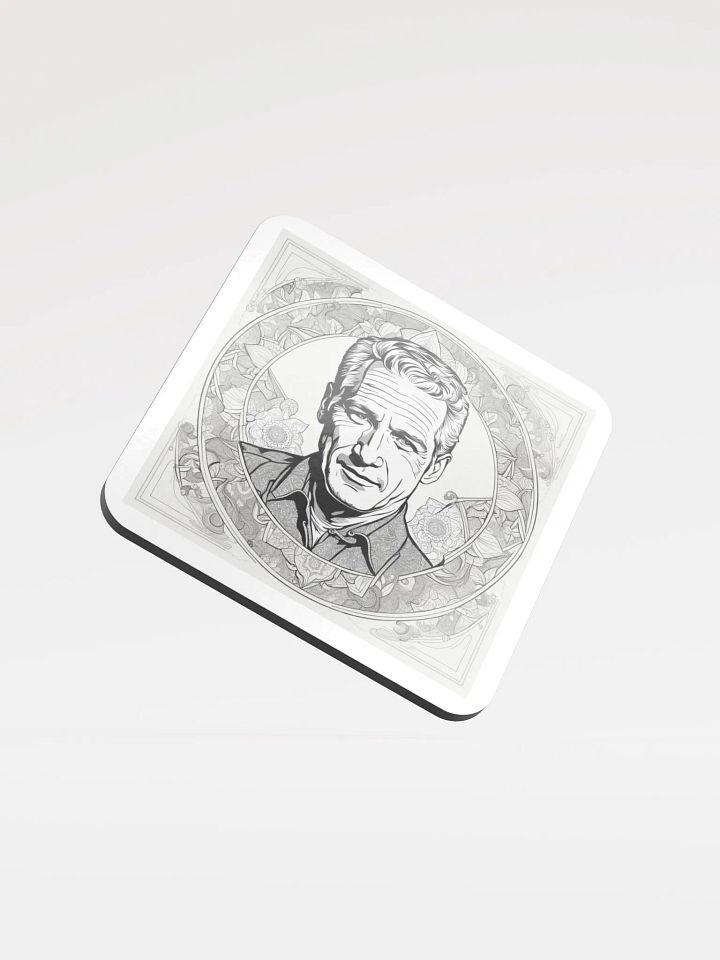 Ornate Monochrome Man Cork Coaster product image (1)
