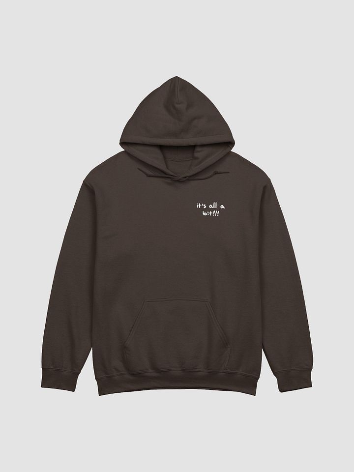 “It’s all a bit!!!” (sm. white design) classic hoodie product image (14)
