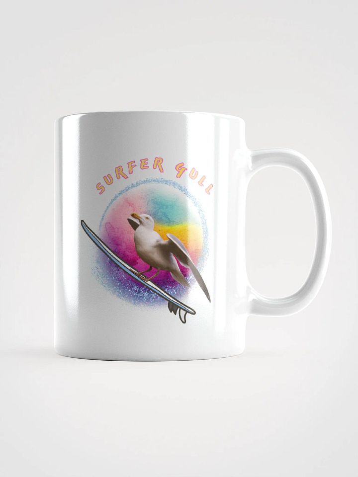 Soleil the Surfer Gull White Glossy Mug product image (1)