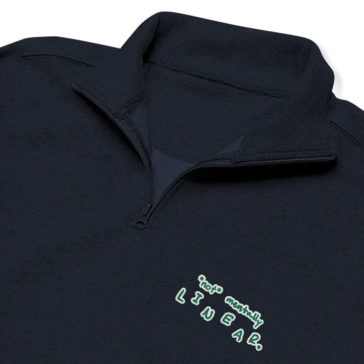 *not* mentally linear. (kelly bubble design) embroidered quarter zip product image (11)