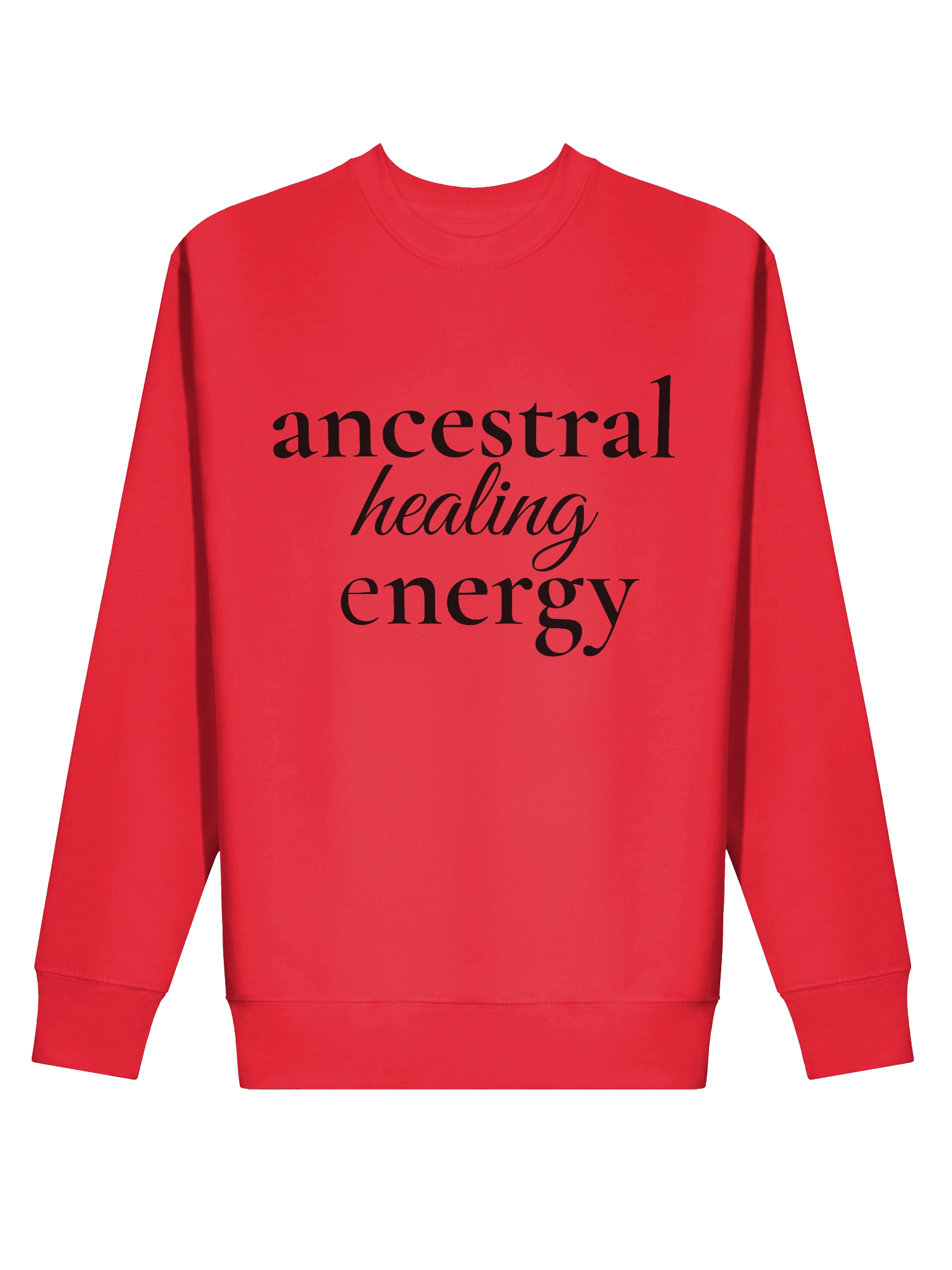 Ancestral Healing Energy — Spiritual Roots Unisex Sweater (Black Words) product image (2)