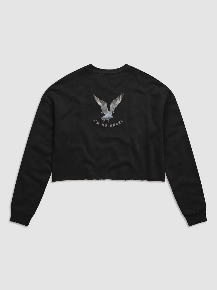 I'm No Angel Seagull Fleece Crop Sweatshirt product image (2)