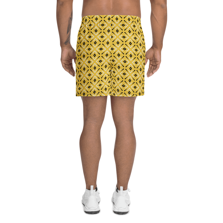 Lemon Lattice Geometric Athletic Long Shorts product image (9)