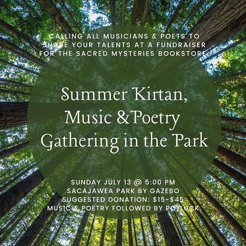 Join us in the park TODAY! Music, food and fun. Sacajewea Park in Livingston, MT 5pm, Sunday, July 13.