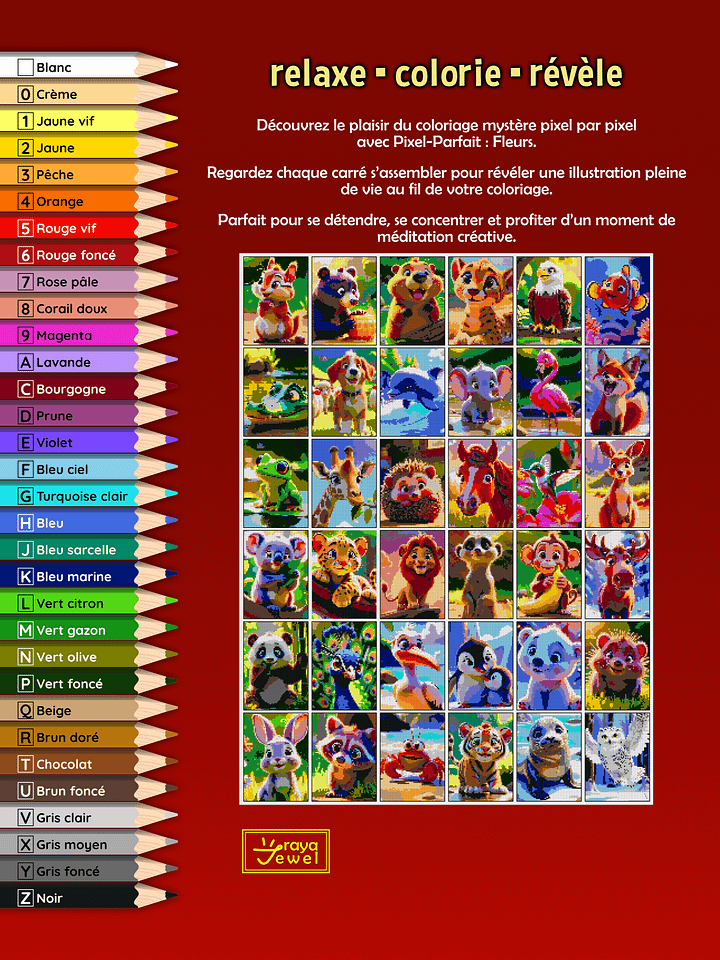 Pixel-Parfait: Animaux mignons - Coloriage pixel mystère numéroté | Livre à imprimer product image (2)