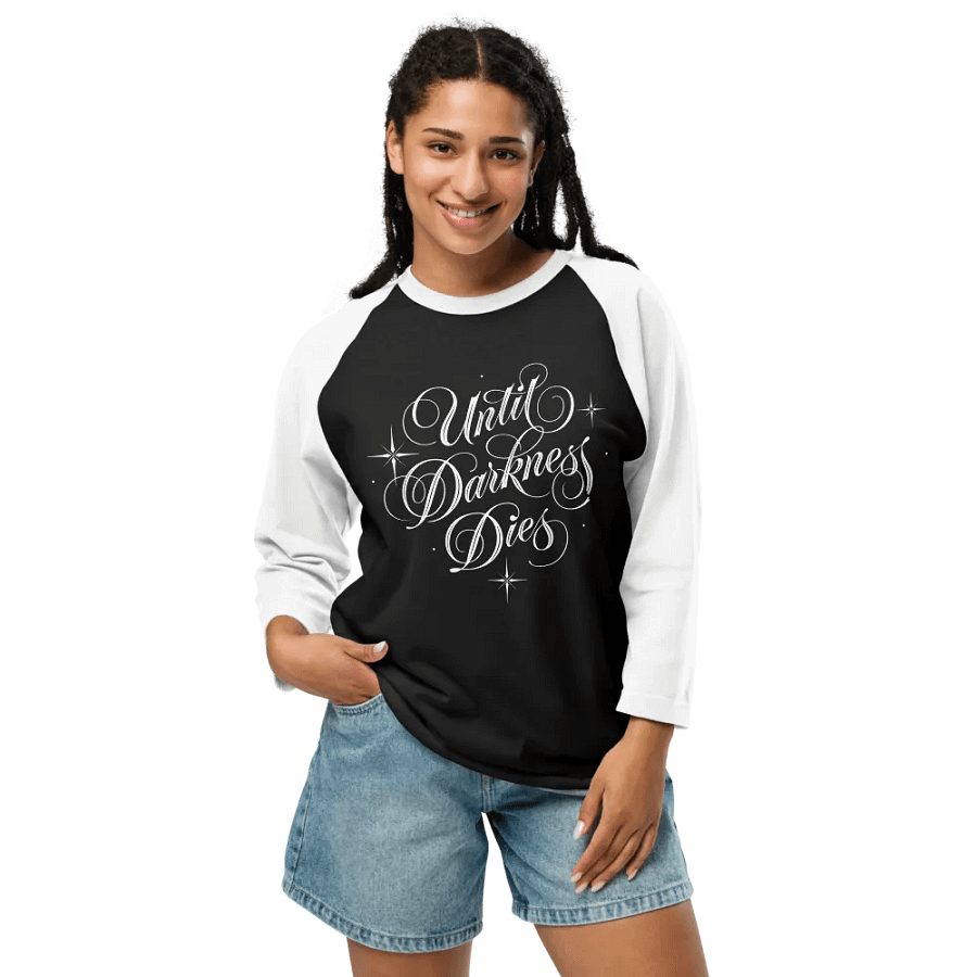 Until Darkness Dies (simple design) Fine Jersey Raglan Tee product image (9)