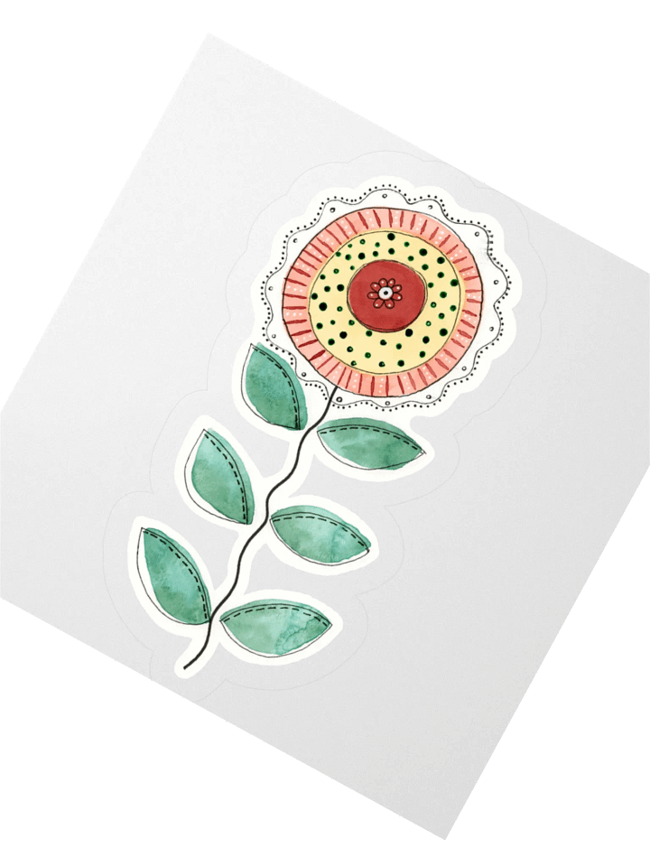 Flower Watercolor Doodle Sticker product image (5)
