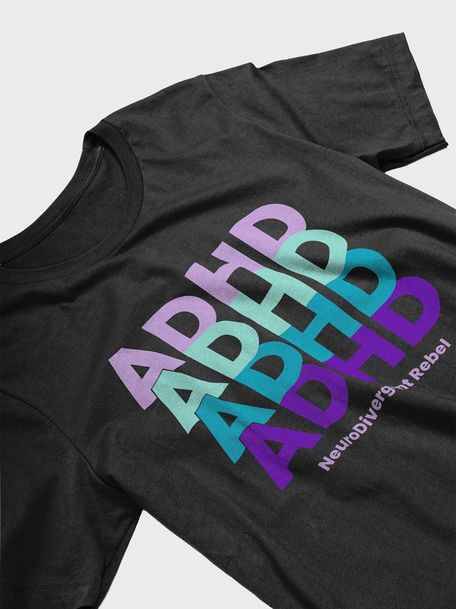 ADHD x4 (Lavender, teal, purple, and turquoise words) Super Soft T-shirt product image (3)