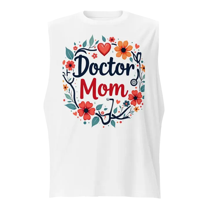 Doctor Mom Floral Muscle Tank product image (1)