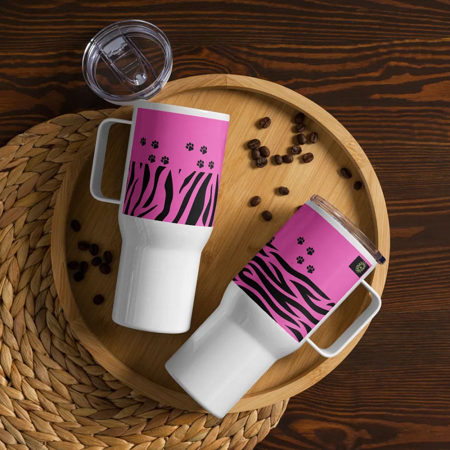 Zebra Stripes & Paw Prints Travel Mug product image (12)